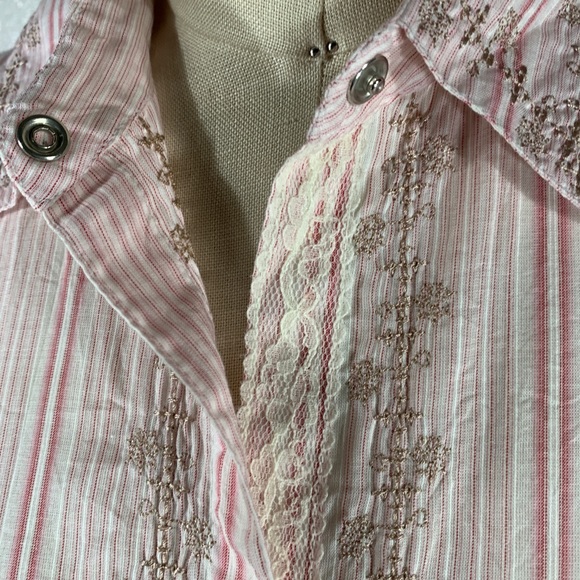 Johnny Was 210 Skull/Wings Stripe top Sz M NWT - Picture 6 of 8